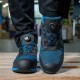 Pantofi de protectie S1PS ESD, bombeu fibra de sticla si lamela antiperforatie Kevlar, Negru-albastru