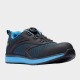 Pantofi de protectie S1PS ESD, bombeu fibra de sticla si lamela antiperforatie Kevlar, Negru-albastru